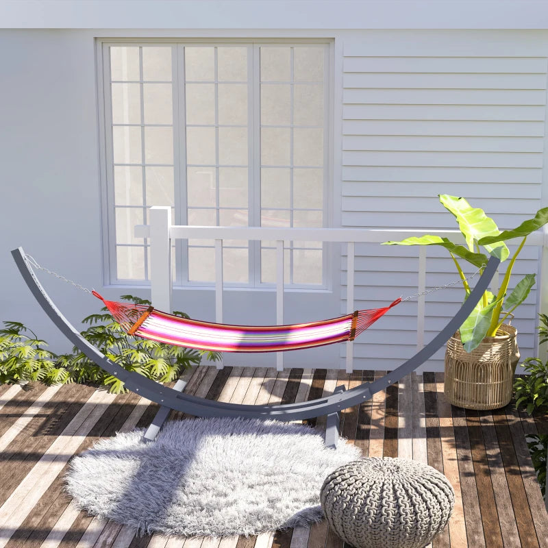 3.25m Grey Wooden Hammock Stand - Universal Fit for Garden, Picnic & Camping Accessories