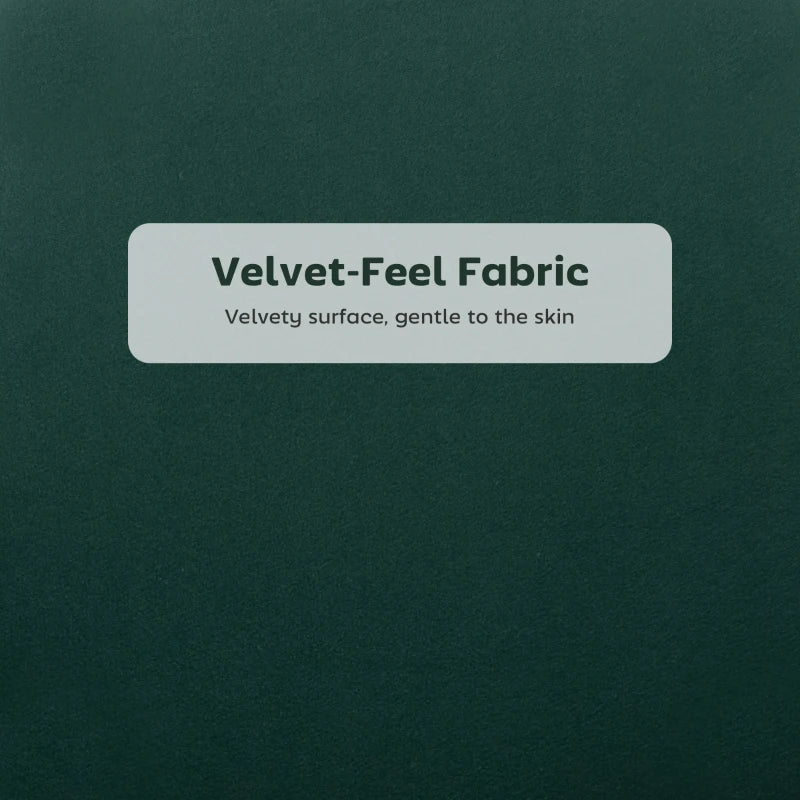 Set of 2 Dark Green Velvet Lotus Bar Stools - Stylish, Comfortable Seating for Kitchen or Home Bar