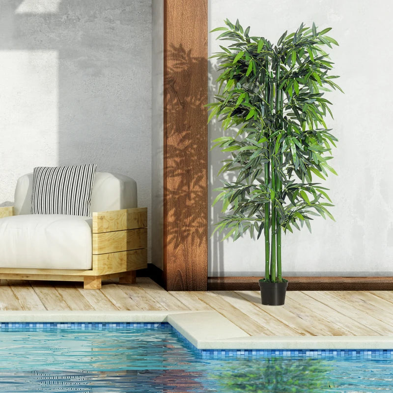6ft Artificial Bamboo Tree Plant in Pot for Home Office Indoor Decor 1.8M