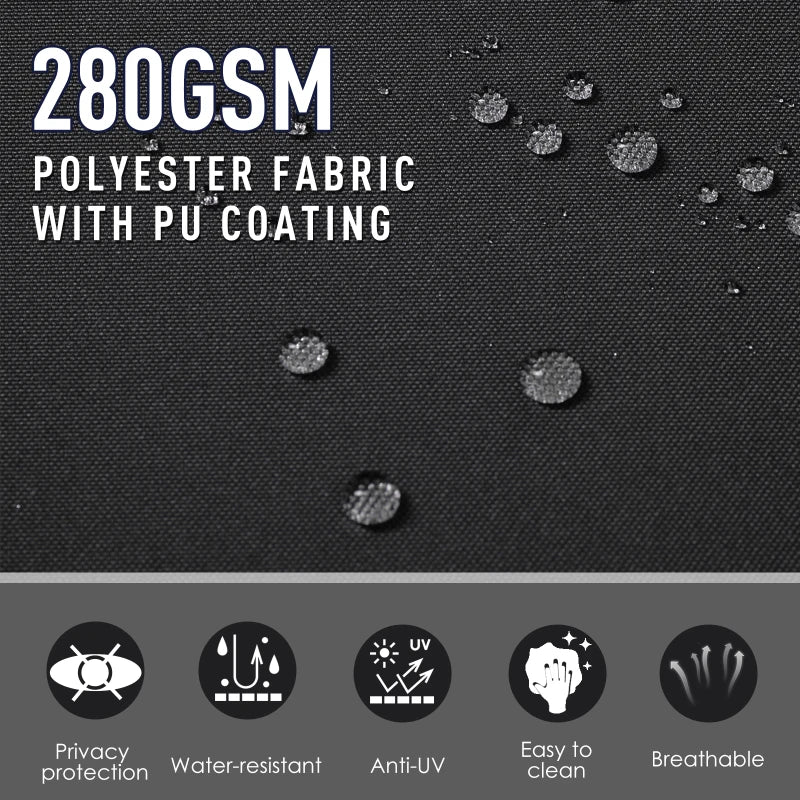 6m x 1.6m Pull-Out Double Canopy With Steel Frame