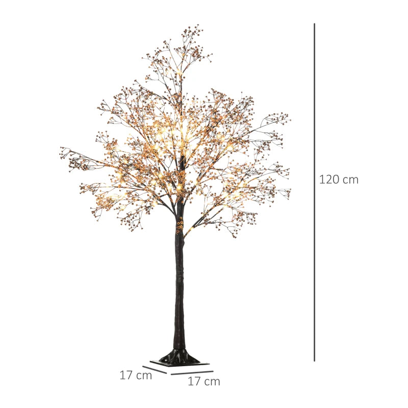 4ft Artificial Gypsophila Blossom Tree with 72 Warm White LED Lights - Perfect for Weddings, Parties, Indoor & Outdoor Decor