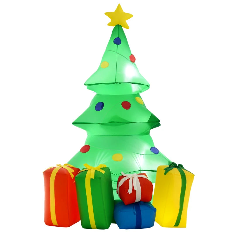 5ft Inflatable Christmas Tree - Air Blown Holiday Decoration with LED Lights for Outdoor Lawn Yard Ornaments