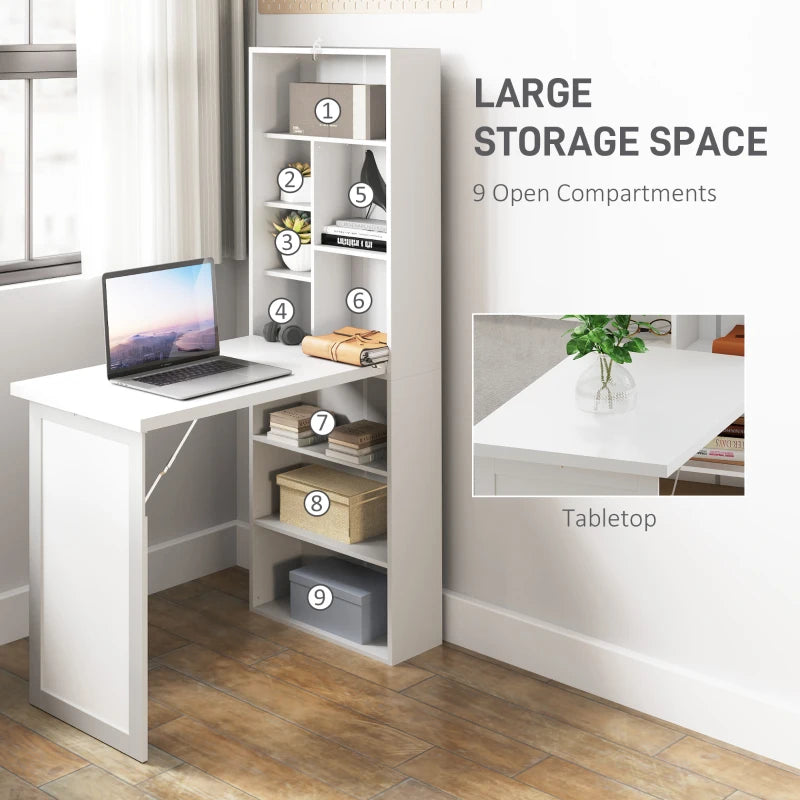 Modern Three-Part Work Desk with Storage & Writing Board - Stylish White Home Office Furniture for Productivity