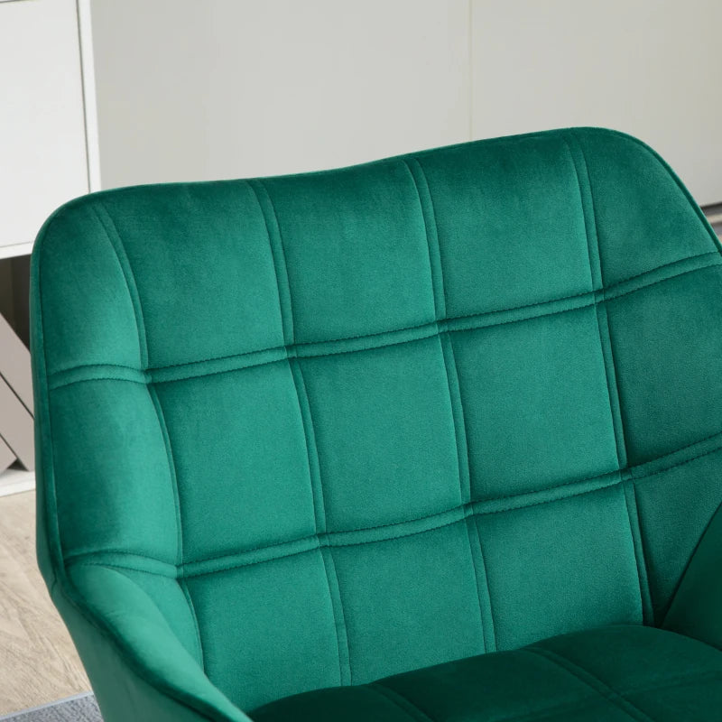 Stylish Accent Armchair Set with Wide Arms and Slanted Back for Bedroom or Living Room Seating in Green