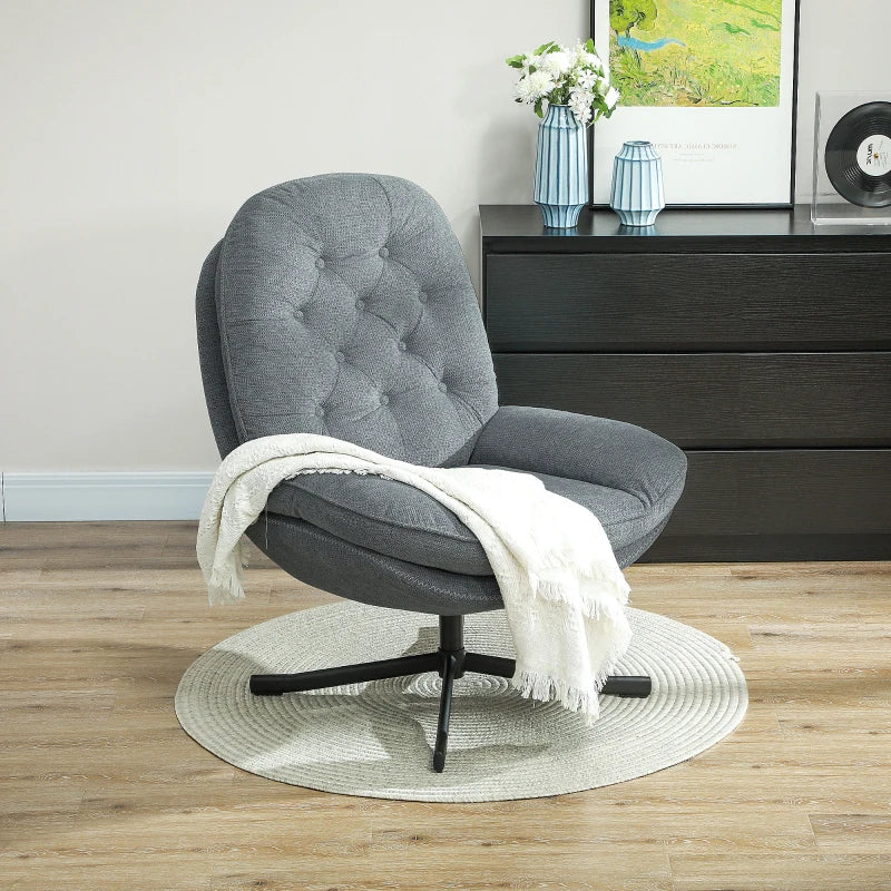 Stylish Grey Swivel Armchair for Ultimate Relaxation and Comfort in Your Living Space
