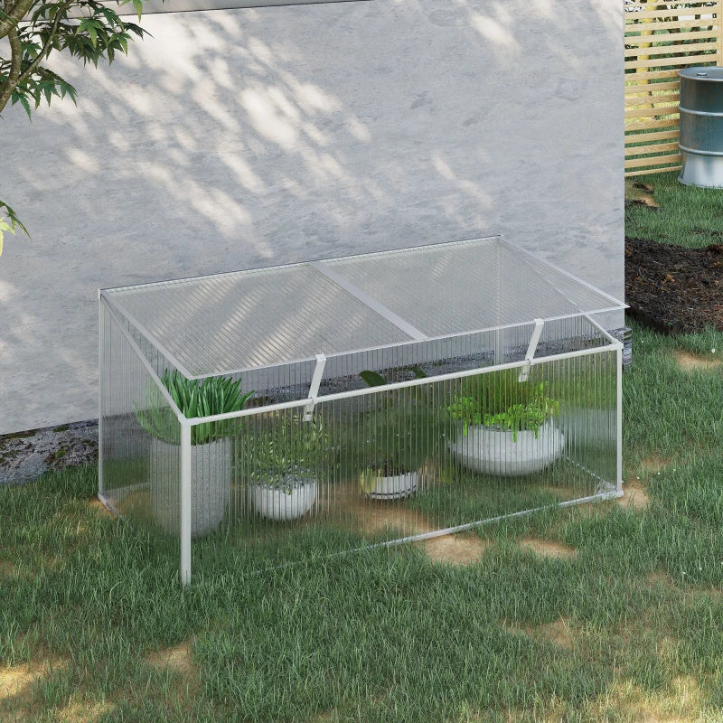 Green Polycarbonate Mini Greenhouse 99x60x44 cm