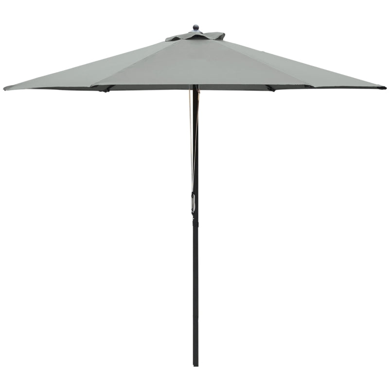 Dark Grey 2.8m Round Garden Parasol Umbrella