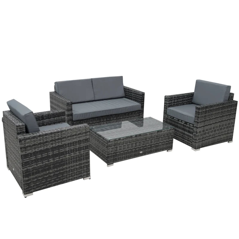 Grey 4 Piece Detachable Furniture Set With Cushions
