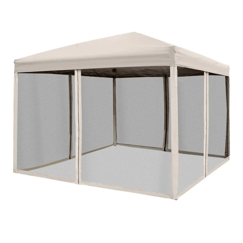 3m x 3m Pop Up Gazebo With Height Adjustable Mesh Screen House