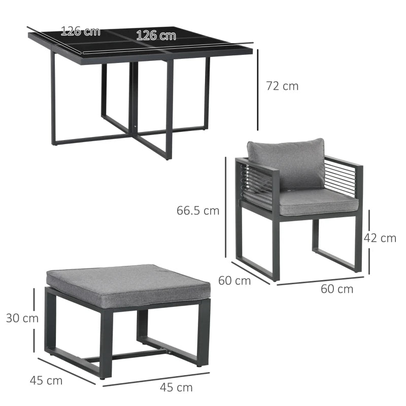 8 Seater Aluminium Outdoor Dining Set