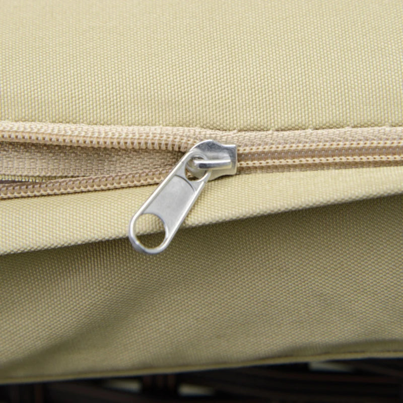 Beige Rattan Bistro Set With Coffee Table