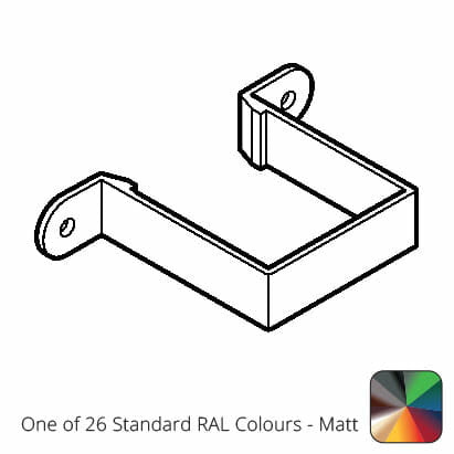 100 x 75mm (4"x3") Aluminium Flush Downpipe Clip - One of 26 Standard Matt RAL colours TBC - Trade Warehouse