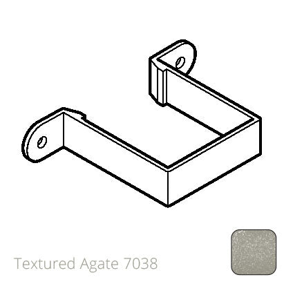 100 x 75mm (4"x3") Aluminium Flush Downpipe Clip - Textured 7038 Agate Grey - Trade Warehouse