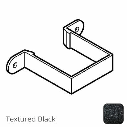 100 x 75mm (4"x3") Aluminium Flush Downpipe Clip - Textured Black - Trade Warehouse