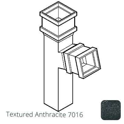 100 x 75mm (4"x3") Cast Aluminium 112 Degree Branch without Ears - Textured 7016 Anthracite Grey - Trade Warehouse