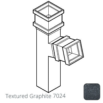 100 x 75mm (4"x3") Cast Aluminium 112 Degree Branch without Ears - Textured 7024 Graphite Grey - Trade Warehouse