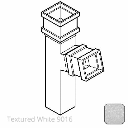 100 x 75mm (4"x3") Cast Aluminium 112 Degree Branch without Ears - Textured 9016 White - Trade Warehouse