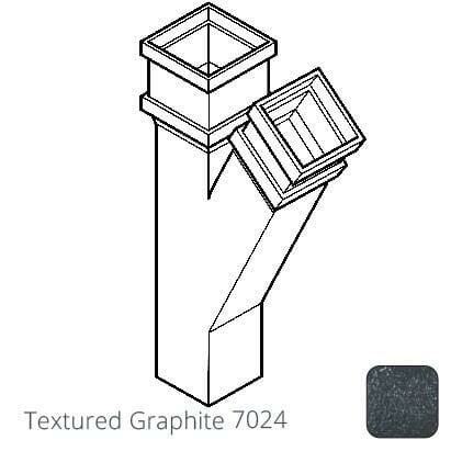 100 x 75mm (4"x3") Cast Aluminium 135 Degree Branch without Ears - Textured 7024 Graphite Grey - Trade Warehouse