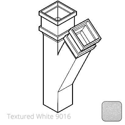 100 x 75mm (4"x3") Cast Aluminium 135 Degree Branch without Ears - Textured 9016 White - Trade Warehouse