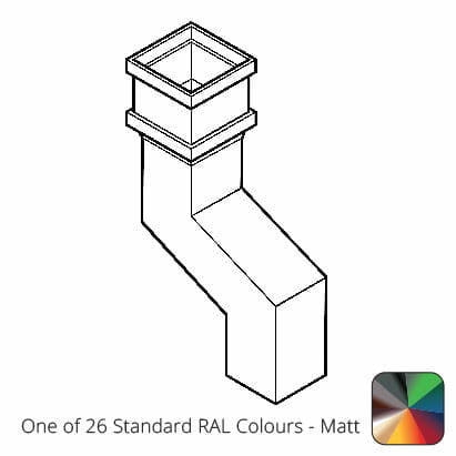 100 x 75mm (4"x3") Cast Aluminium Downpipe 75mm Offset - One of 26 Standard Matt RAL colours TBC - Trade Warehouse