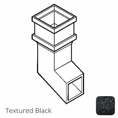 100 x 75mm (4"x3") Cast Aluminium Shoe Non-Eared - Textured Black - Trade Warehouse