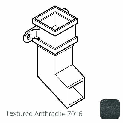 100 x 75mm (4"x3") Cast Aluminium Shoe with Ears - Textured 7016 Anthracite Grey - Trade Warehouse