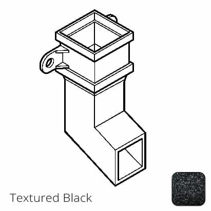 100 x 75mm (4"x3") Cast Aluminium Shoe with Ears - Textured Black - Trade Warehouse