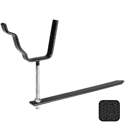 100 x 75mm (4"x3") Moulded Ogee Aluminium Rise & Fall Bracket - Textured Black - Trade Warehouse