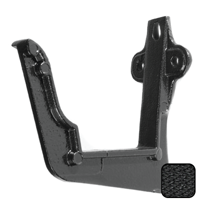 100 x 75mm (4"x3") Moulded Ogee Cast Aluminium Fascia Bracket - Textured Black - Trade Warehouse