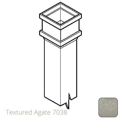 100 x 75mm (4"x3") x 1m Cast Aluminium Downpipe with Non-eared Socket - Textured 7038 Agate Grey - Trade Warehouse