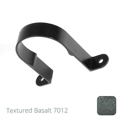100mm (4") Aluminium Downpipe Clip - Textured Basalt Grey RAL 7012 - Trade Warehouse