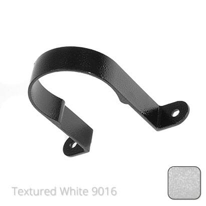 100mm (4") Aluminium Downpipe Clip - Textured Traffic White RAL 9016 - Trade Warehouse