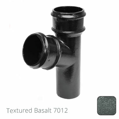 100mm (4") Cast Aluminium 112 Degree Branch without Ears - Textured Basalt Grey RAL 7012 - Trade Warehouse