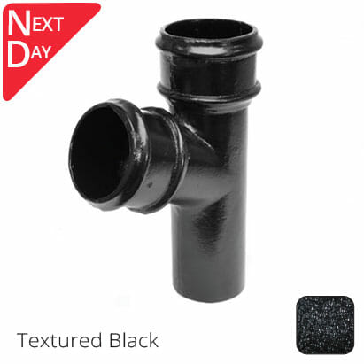 100mm (4") Cast Aluminium 135 Degree Branch without Ears - Textured Black - Trade Warehouse