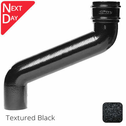 100mm (4") Cast Aluminium 305mm Offset without Ears - Textured Black - Trade Warehouse