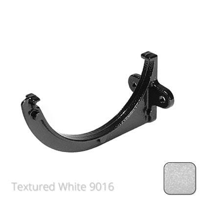 100mm (4") Half Round Cast Aluminium Gutter Fascia Bracket - Textured Traffic White RAL 9016 - Trade Warehouse
