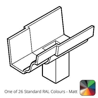 100x75mm (4"x3") rectangular outlet Cast Aluminium 100 x 75mm (4"x3") Moulded Gutter Running Outlet - Single Spigot - One of 26 Standard RAl colours - Matt - Trade Warehouse
