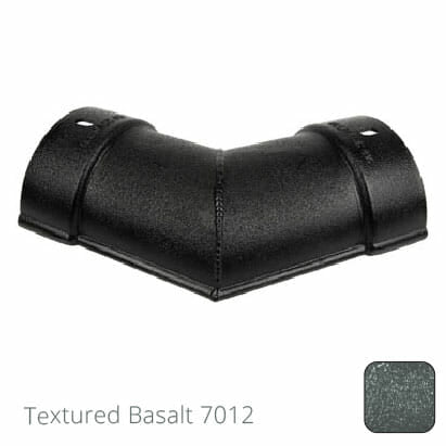 115mm (4.5") Beaded Half Round Cast Aluminium 135 degree Combined Gutter Angle - Textured Basalt Grey RAL 7012 - Trade Warehouse