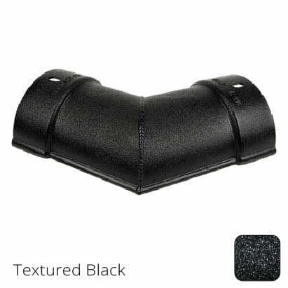 115mm (4.5") Beaded Half Round Cast Aluminium 135 degree Combined Gutter Angle - Textured Black - Trade Warehouse