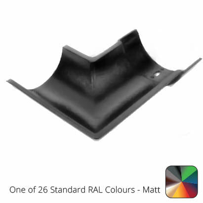 115mm (4.5") Beaded Half Round Cast Aluminium 135 degree Internal Gutter Angle - One of 26 Standard Matt RAL colours TBC - Trade Warehouse