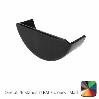 115mm (4.5") Beaded Half Round Cast Aluminium Gutter Stop-end - Internal - One of 26 Standard Matt RAL colours TBC - Trade Warehouse