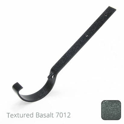 115mm (4.5") Half Round Cast Aluminium Gutter Top Fix Rafter Bracket - Textured Basalt Grey RAL 7012 - Trade Warehouse
