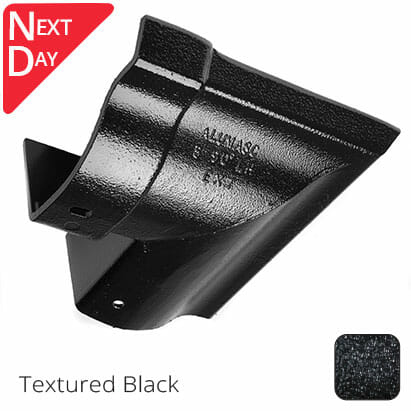 115mm (4.5") Victorian Ogee Cast Aluminium Gutter 90 External Angle - Textured Black - Trade Warehouse