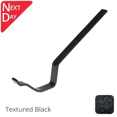 115mm (4.5") Victorian Ogee Cast Aluminium Gutter Top Fix Rafter Bracket - Textured Black - Trade Warehouse