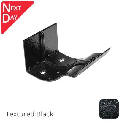 115mm (4.5") Victorian Ogee Cast Aluminium Gutter Union - Textured Black - Trade Warehouse