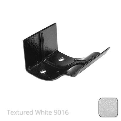115mm (4.5") Victorian Ogee Cast Aluminium Gutter Union - Textured Traffic White RAL 9016 - Trade Warehouse