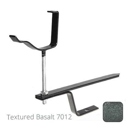 115mm (4.5") Victorian Ogee Cast Aluminium Rise & Fall Gutter Bracket - Textured Basalt Grey RAL 7012 - Trade Warehouse