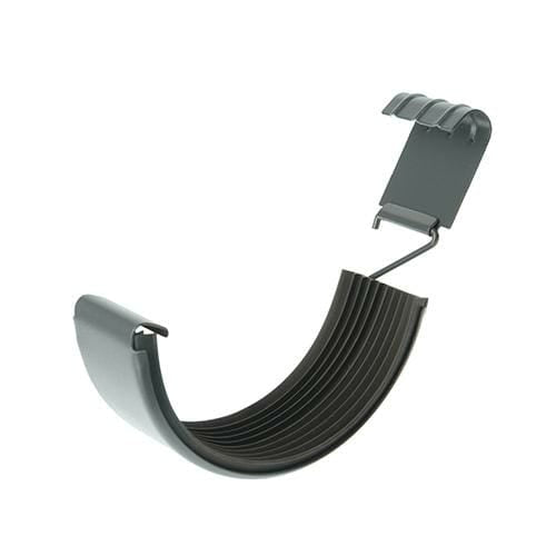 115mm Half Round Anthracite Grey Galvanised Steel Gutter Union - Trade Warehouse