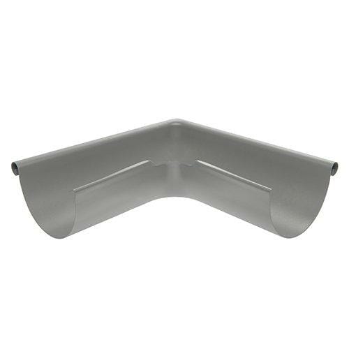 115mm Half Round Dusty Grey Galvanised Steel 90degree External Gutter Angle - Trade Warehouse