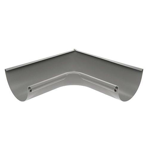 115mm Half Round Dusty Grey Galvanised Steel 90degree Internal Gutter Angle - Trade Warehouse